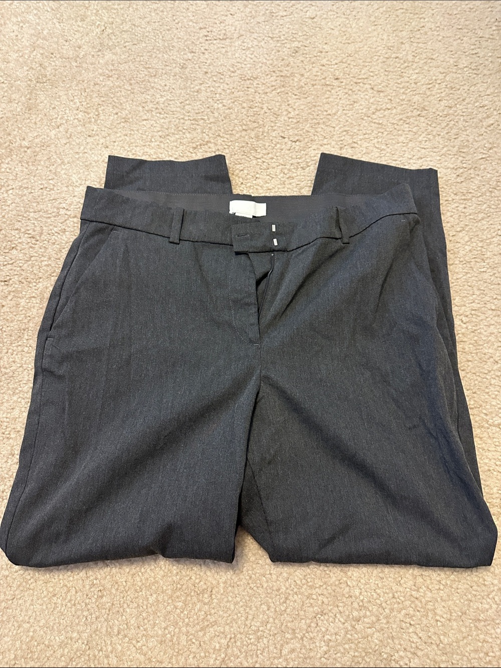 H&M Women's Ankle-Length Dress Pants in Dark Gray